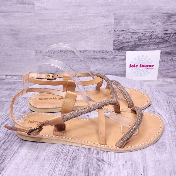 Laidback London Shoes - NEW Laidback London Azari Beaded Leather Sandal